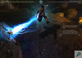 Screenshot of the healing totem, real-time shadows and on-hud hints