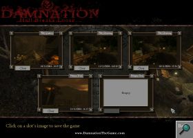 Damnation's Save Game screen