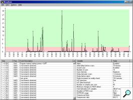 Screenshot of the data-processing program